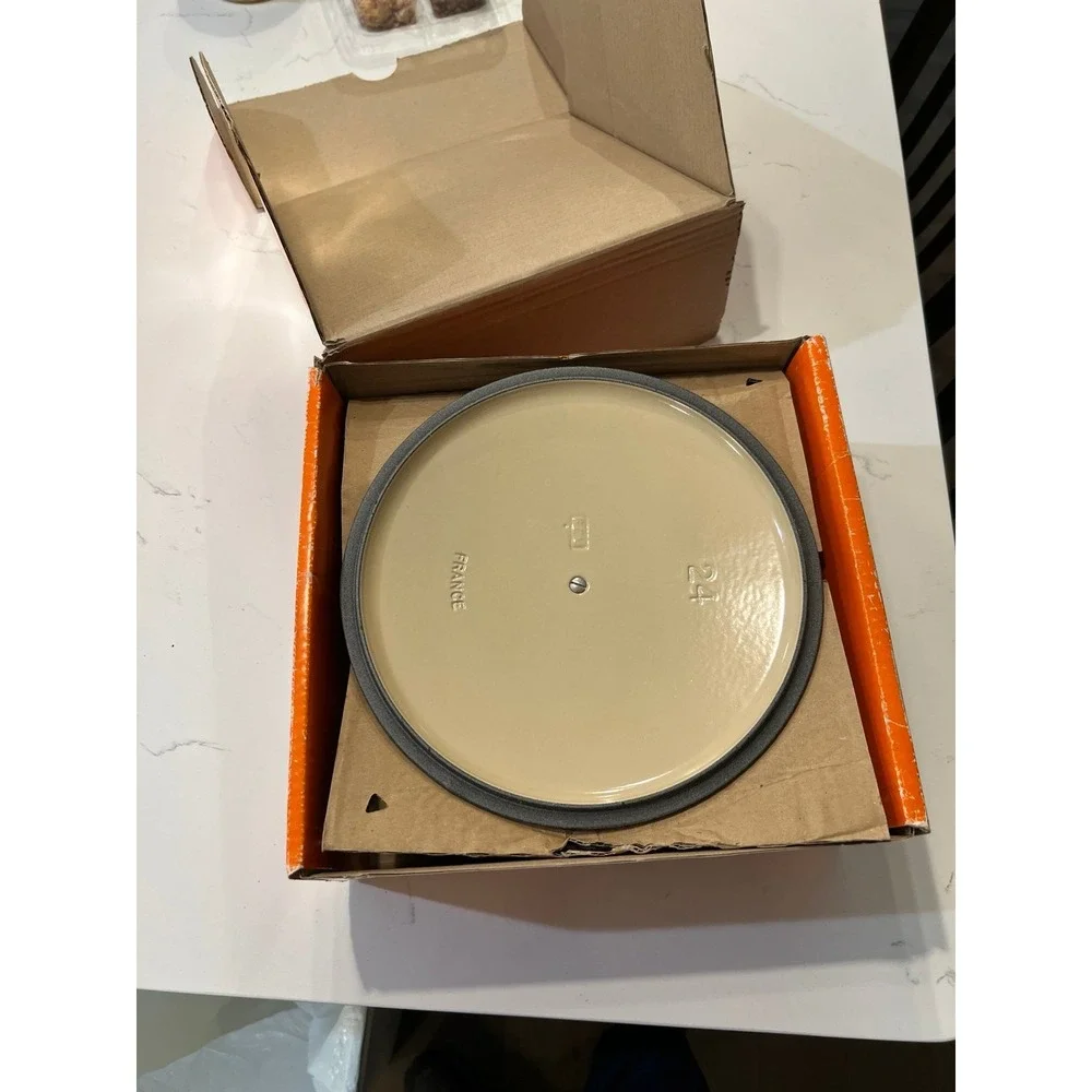 Le Creuset Signature 3.5‎ Qt Cast Iron Braiser #24 Oyster Flint Gray NIB NOS